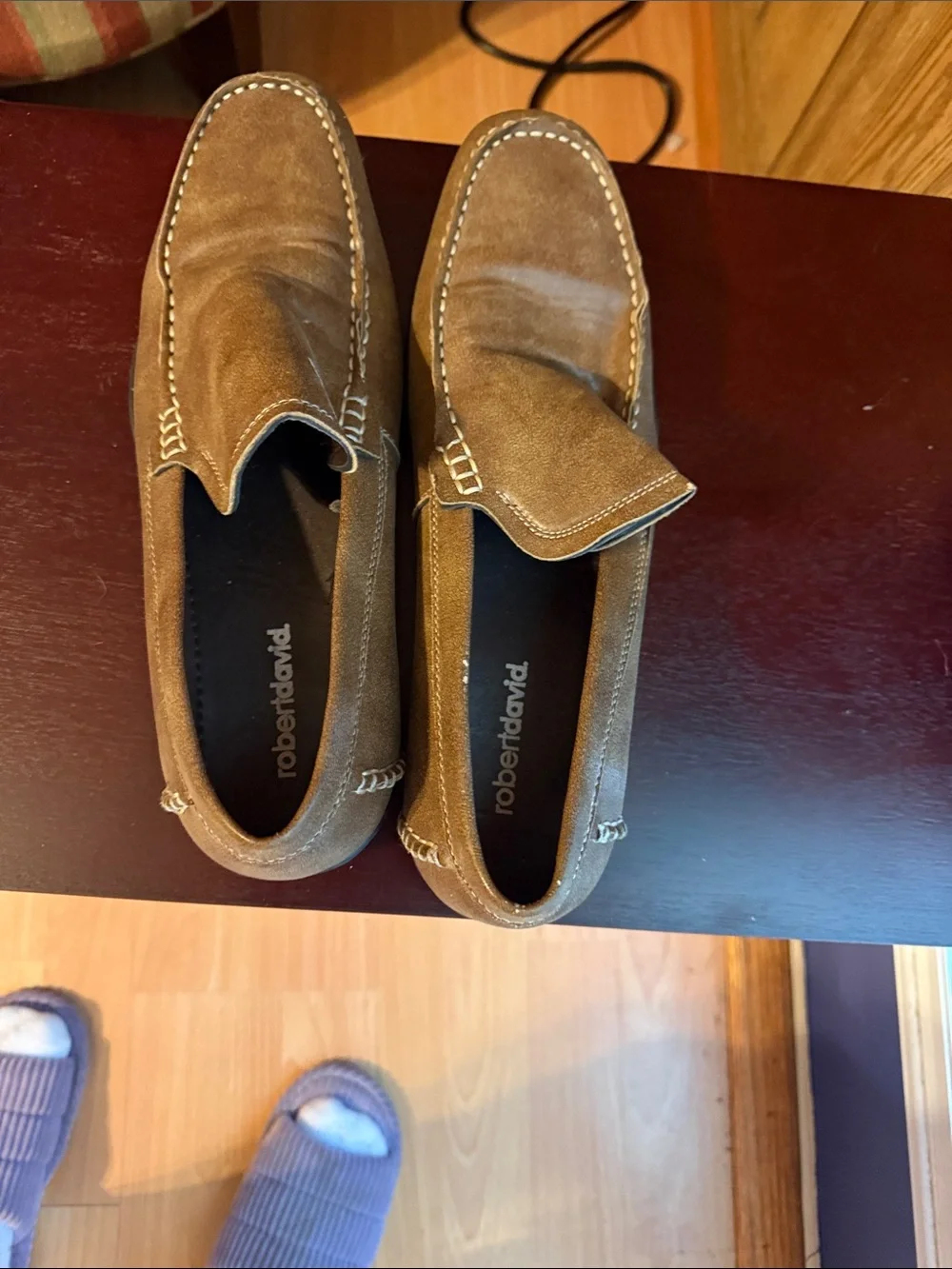 Men's Tan Suede Slip-On Loafers